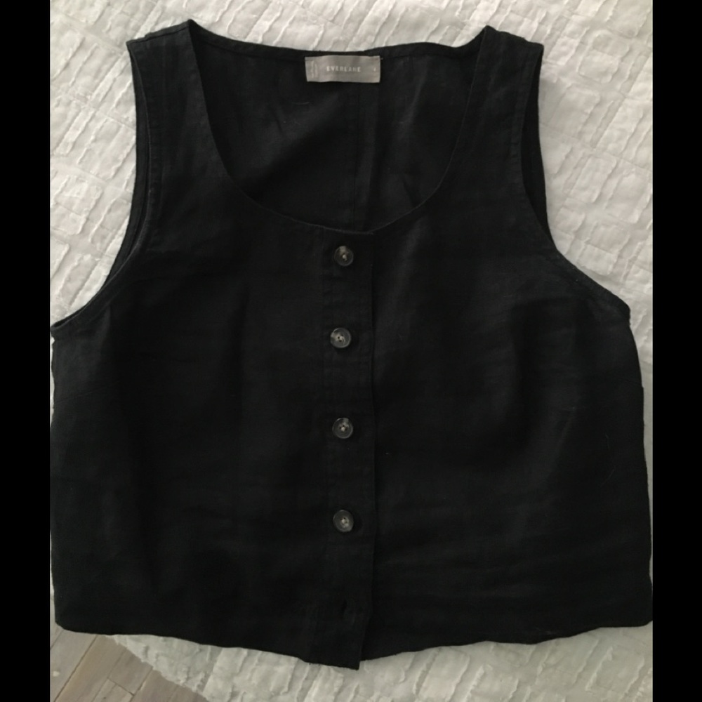 Everlane linen crop top
